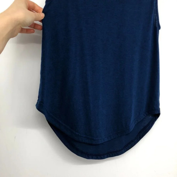 Adidas Navy Blue muscle tank top tie died draped back SP - Picture 9 of 14